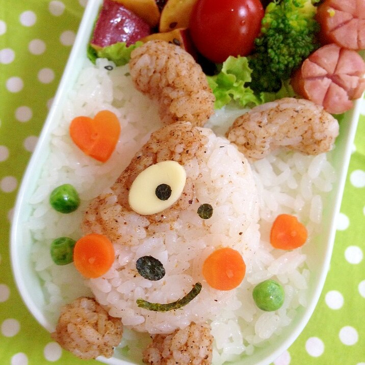 簡単キャラ弁☆わんちゃんのお弁当♪